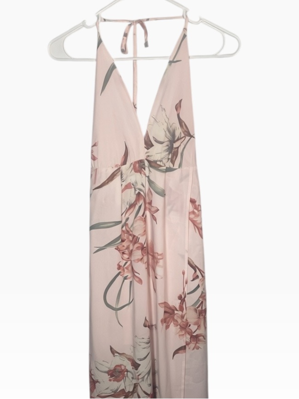 Simplee Apparel Pink Floral Maxi Dress